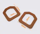 Деревянные ручки для сумки 12*12.4cm цв. темная охра (GG-214)