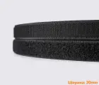 Застежка липучка 20мм черная 100% нейлон для обуви рюкзаков сумок одежды MH