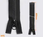 Блискавка тракторна YKK №5, роз'ємна, 1 бігунок, довжина 80см, кол. чорний DA86