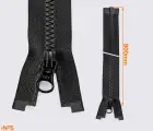 Блискавка тракторна YKK №5, роз'ємна, 1 бігунок, довжина 80см, кол. чорний DA8LH