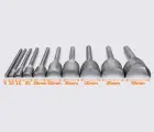 Комплект из 10 высечек для окончания ремня полукруглой формы (87-1528)