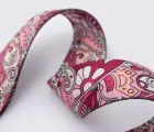 Плечевой ремень с орнаментом для сумки 38мм фурн. никель (SR-7086)