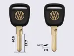 VOLKSWAGEN 04 (лого золото) заготовка ключа
