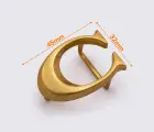 Пряжка для ременя 25мм кол. темне золото NK-044