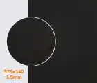 Полиуретан листовой CASALI SILK р. 375*140*1.5 мм, цв. черный