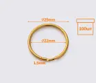 Кольца для ключей 25мм круглое (100 шт) цв. золото