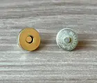 УЦЕНКА - Магнитная кнопка наружная для сумки 66-102-14, круглая d14 мм, цв. золото