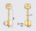 Заготовка ключа КЛАСС-2 (OSCAR)