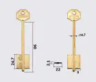 Заготовка ключа КЛАСС-4 (Oscar)