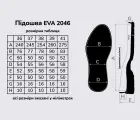 Підошва для взуття EVA-2046 (ЕВА), кол. чорний.