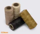 Нитка вощёная силиконом, полиэстер, 100 м, Текс №375, круглая нить