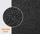 Резина набоечная каучуковая PURE (Китай), р. 600*600*6.0 мм, цв. чёрный