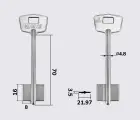 5KLE1 Silca (KAE1G) заготовка ключа бородковая