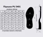 Подошва для обуви PU-3401, цв. черный