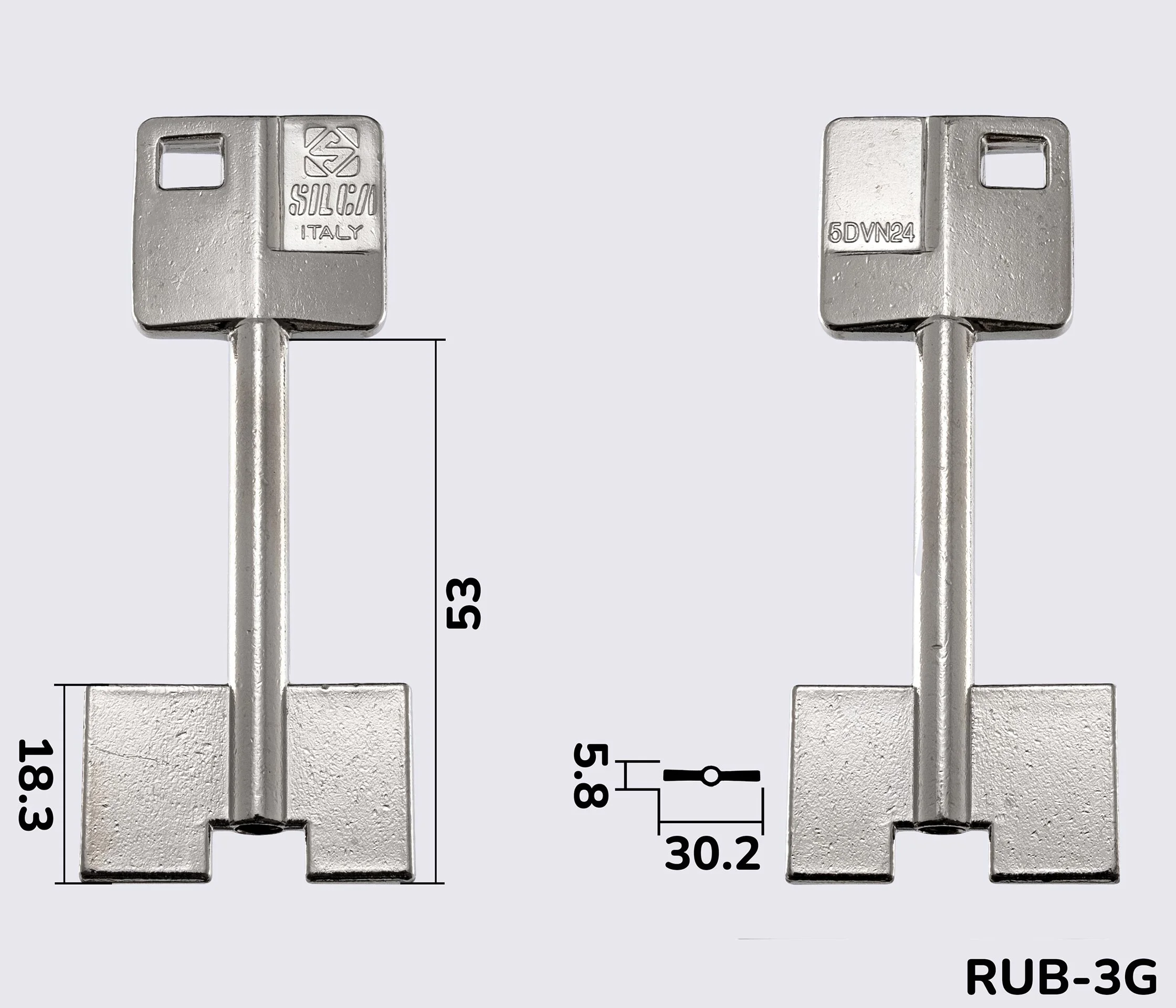 5DVN24 Silca (RUB-3) заготовка ключа бородкова