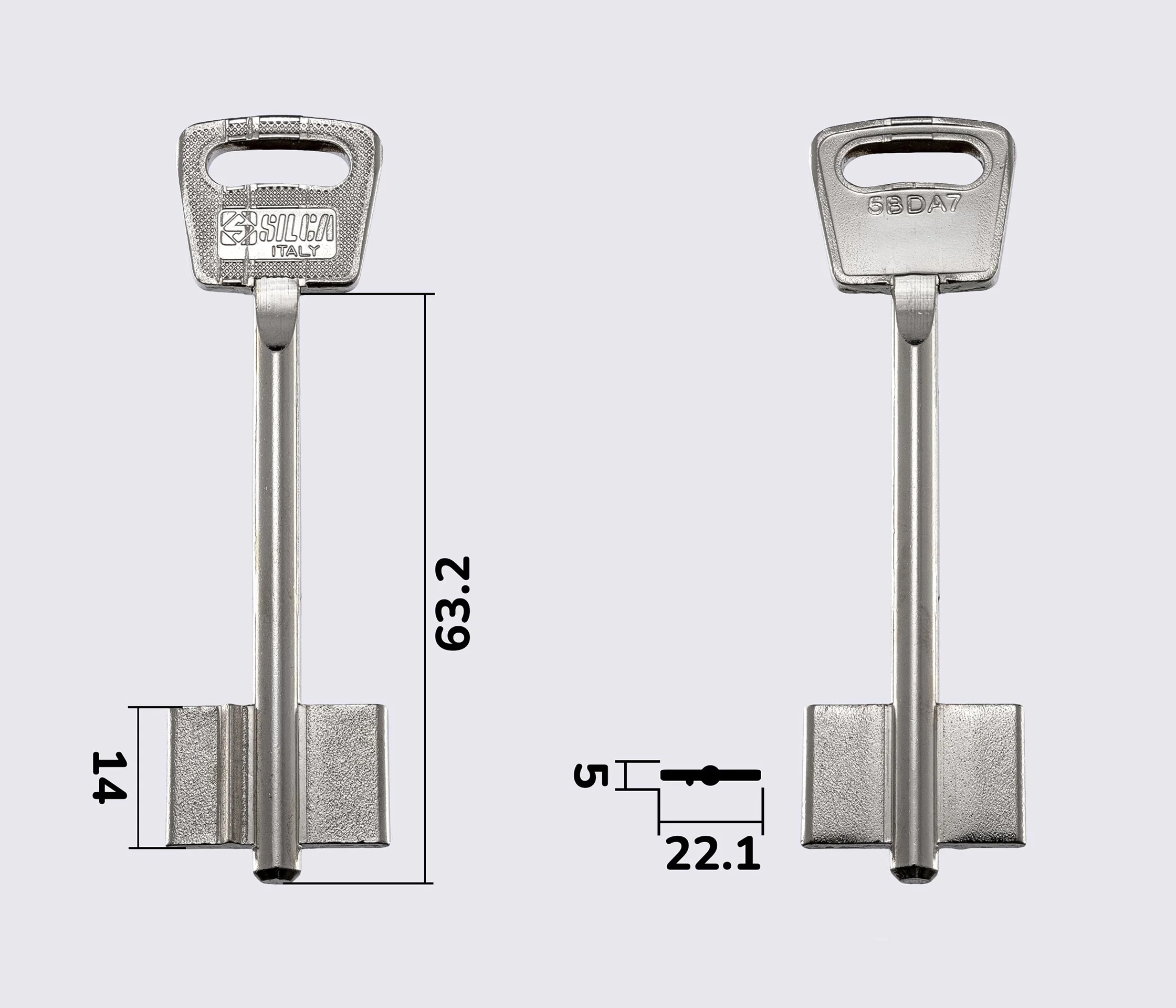 5BDA7 Silca (САМ-3) заготовка ключа бородкова