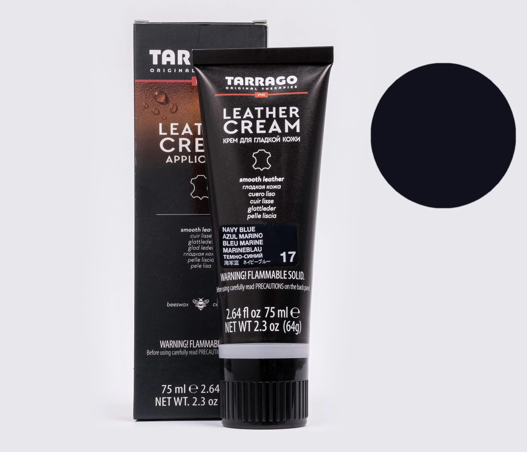 Водоотталкивающий крем для обуви Tarrago Leather Cream, 75 мл,TCO87/75