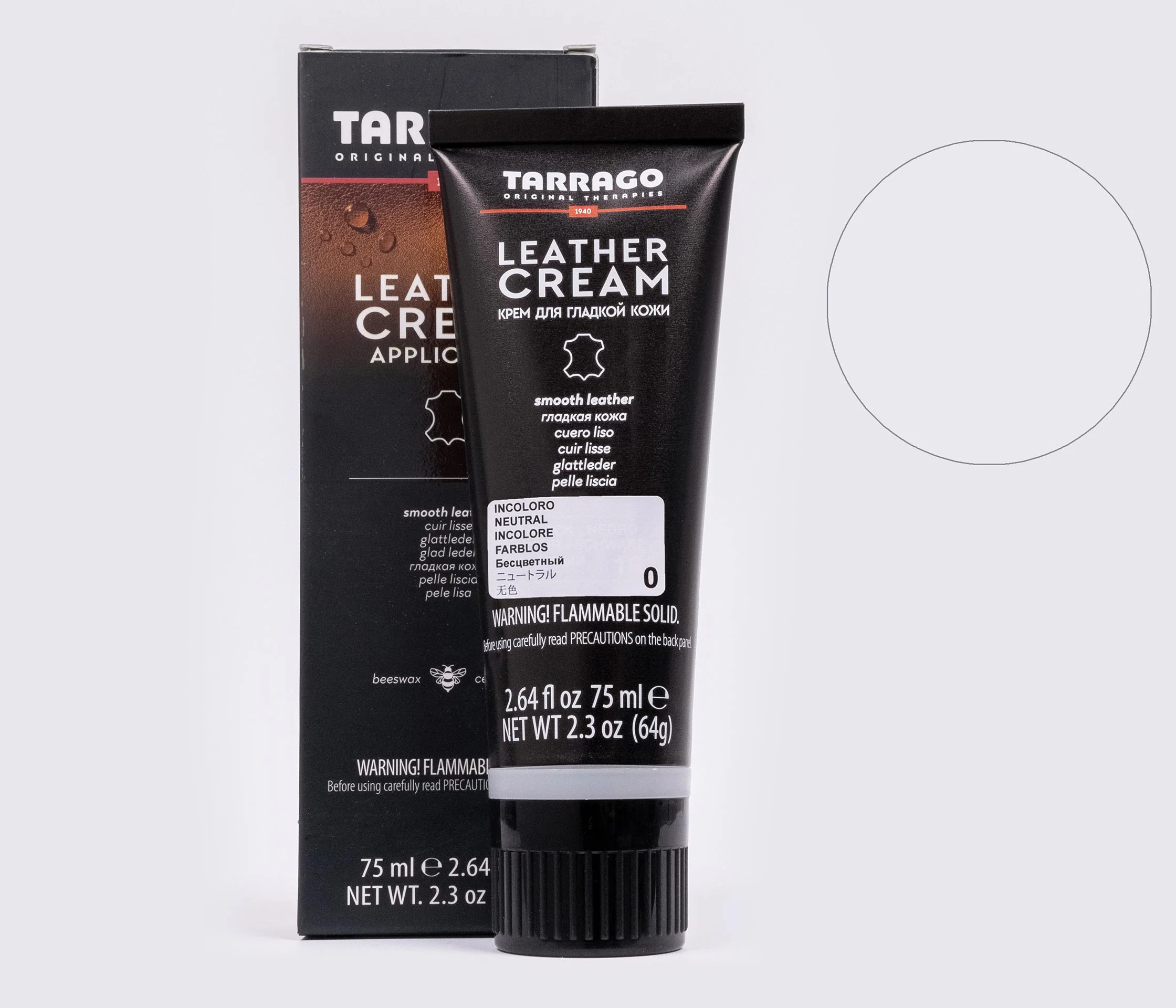 Водоотталкивающий крем для обуви Tarrago Leather Cream, 75 мл,TCO87/75