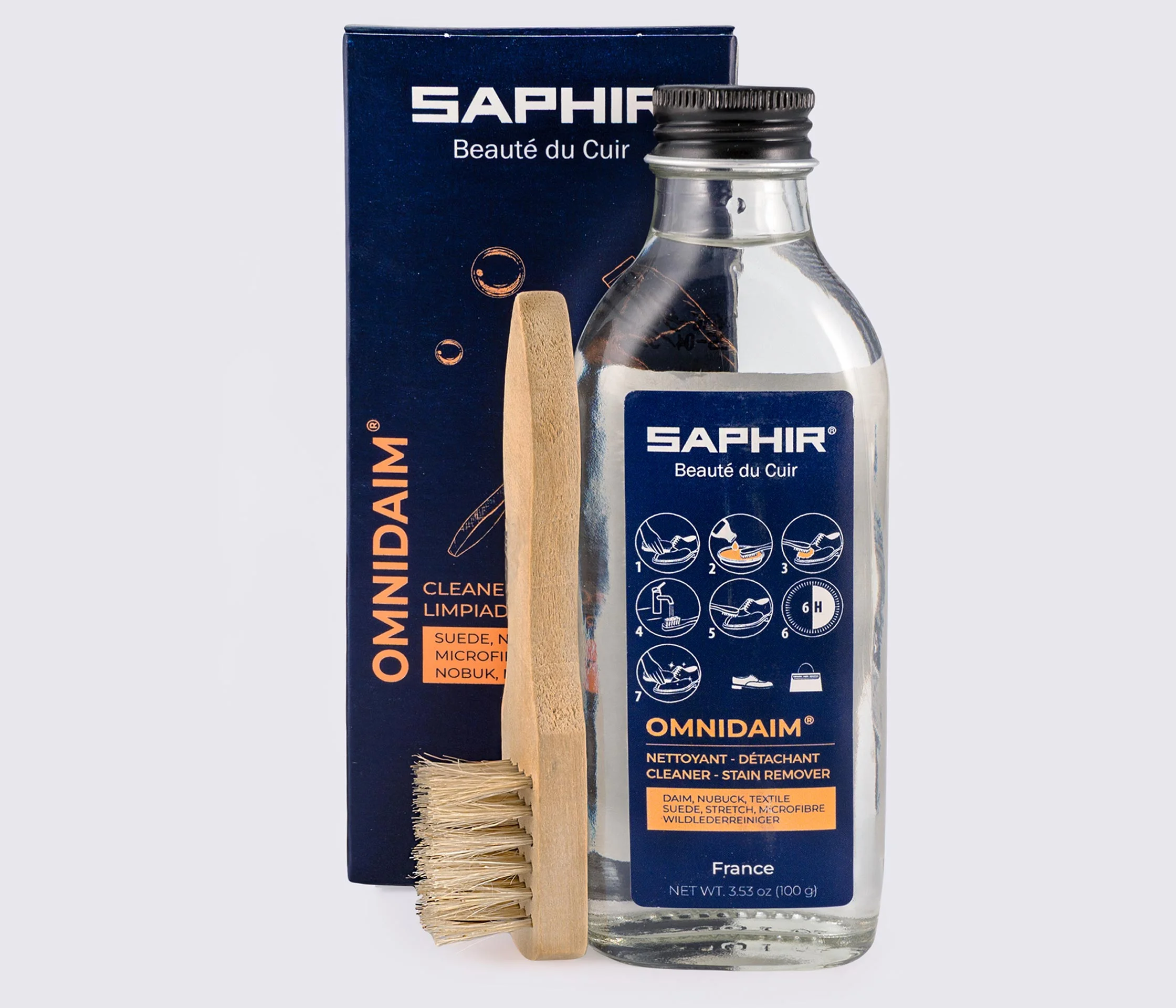 Очиститель для замши и нубука Saphir Omni DAIM, стекло, 100 мл