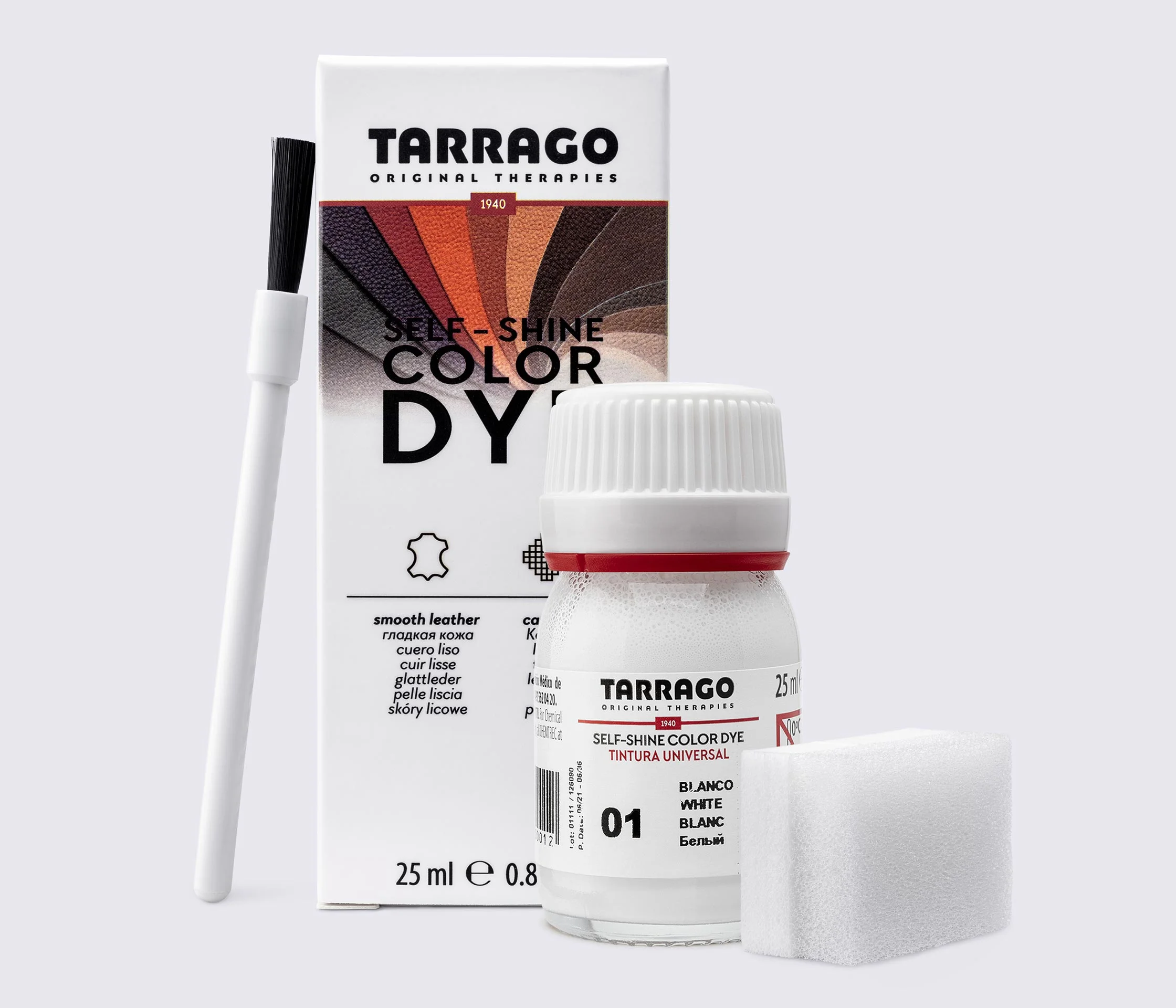 Краска для кожи и текстиля белая Tarrago Color Dye, 25 мл,TDC01(01)