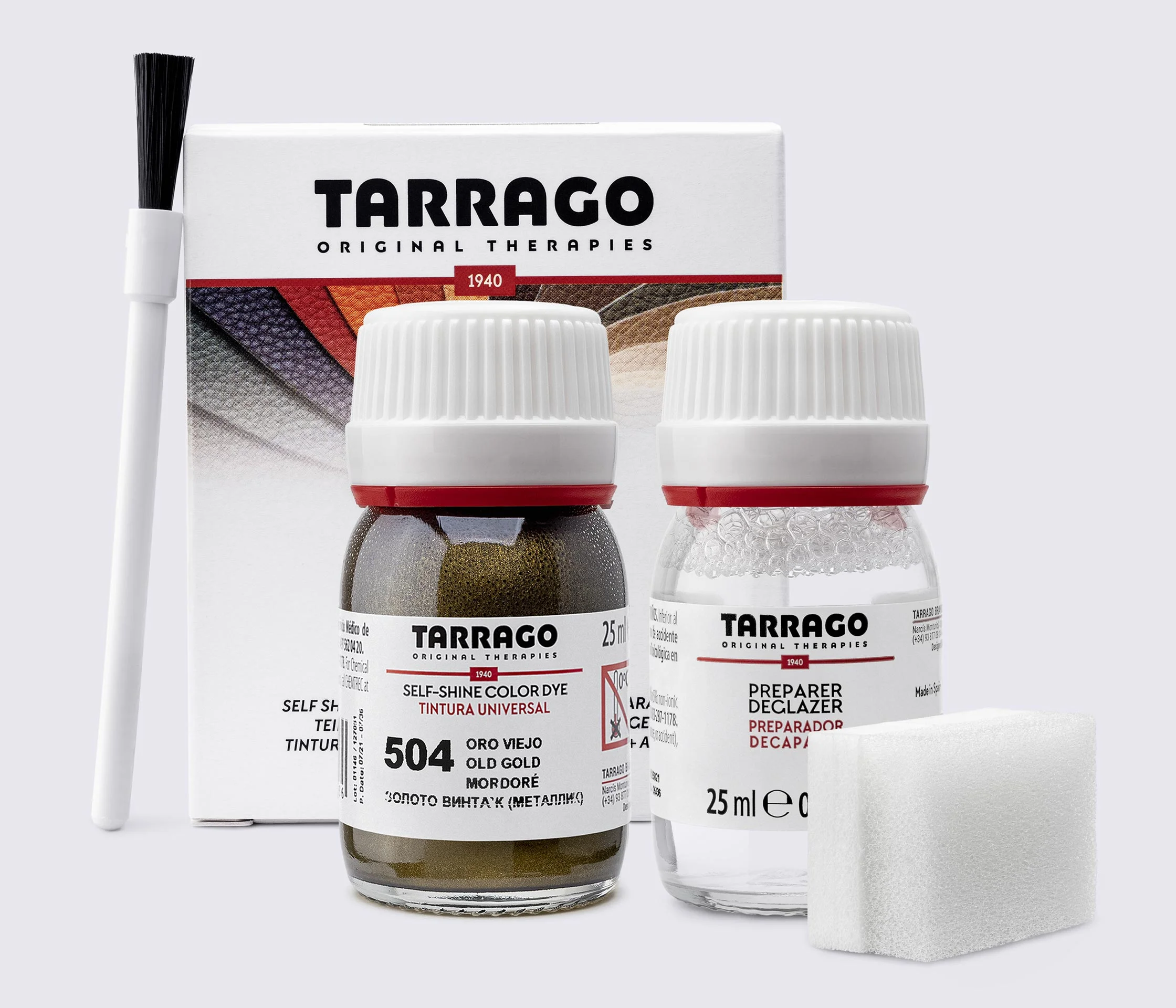 Фарба для гладкої шкіри та текстилю + очищувач Tarrago Color Dye, 2*25 мл, TDC05