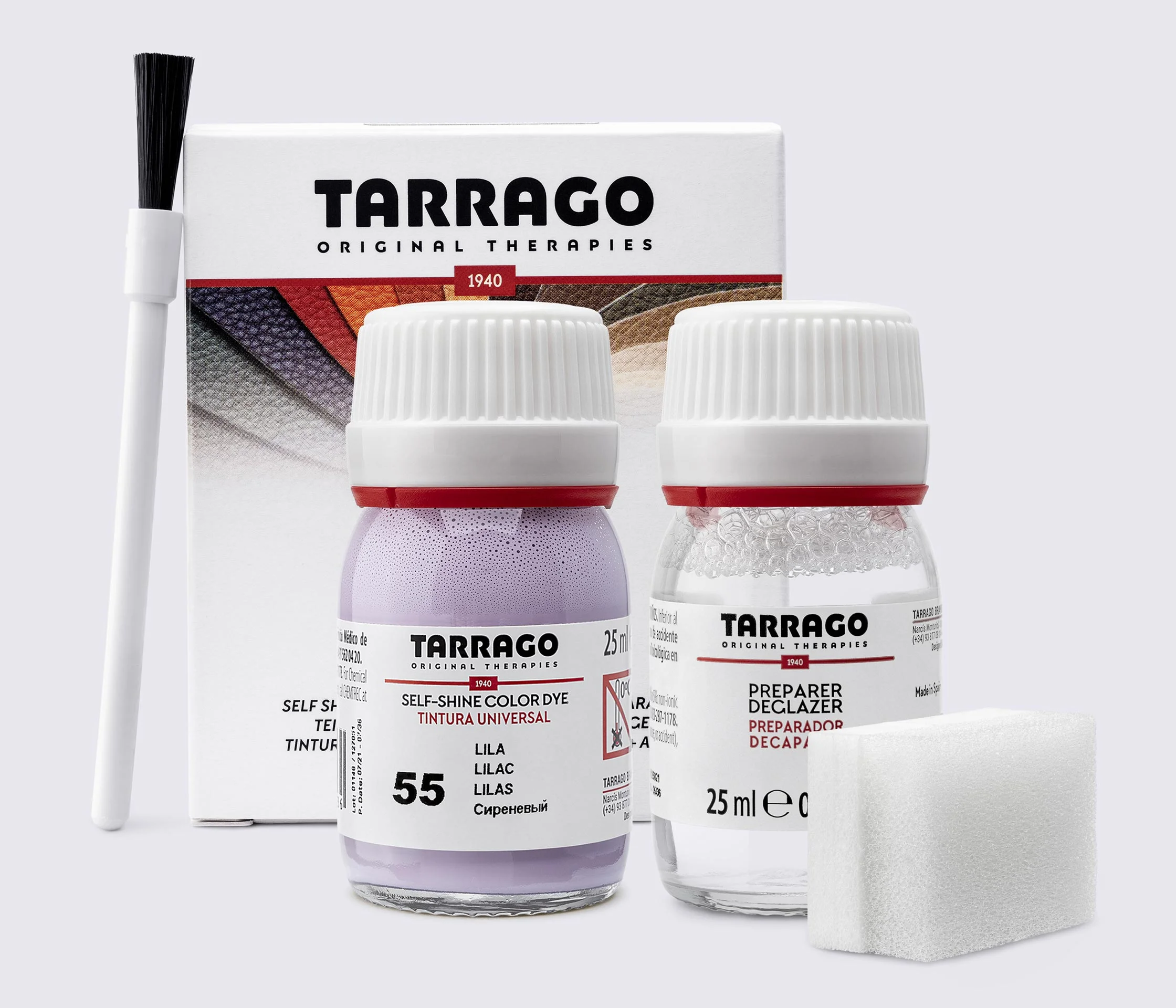 Фарба для гладкої шкіри та текстилю + очищувач Tarrago Color Dye, 2*25 мл, TDC05
