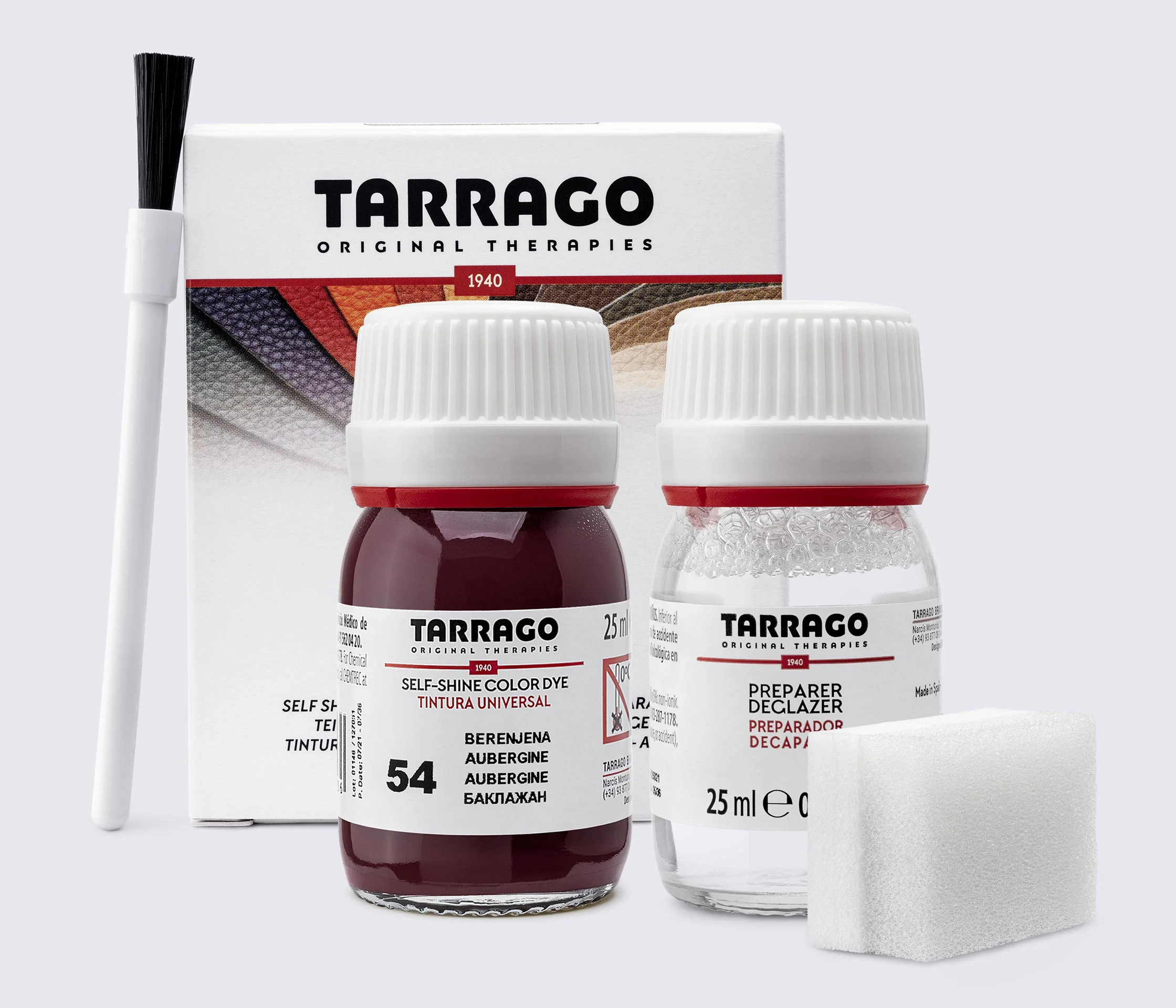 Фарба для гладкої шкіри та текстилю + очищувач Tarrago Color Dye, 2*25 мл, TDC05