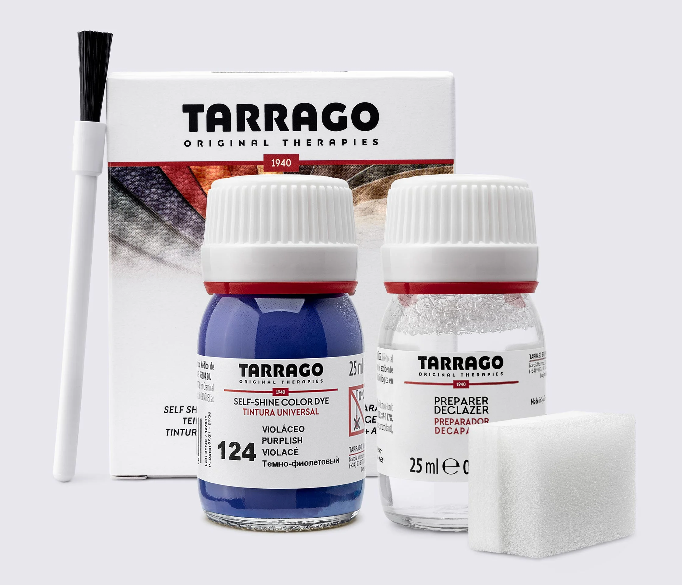Фарба для гладкої шкіри та текстилю + очищувач Tarrago Color Dye, 2*25 мл, TDC05