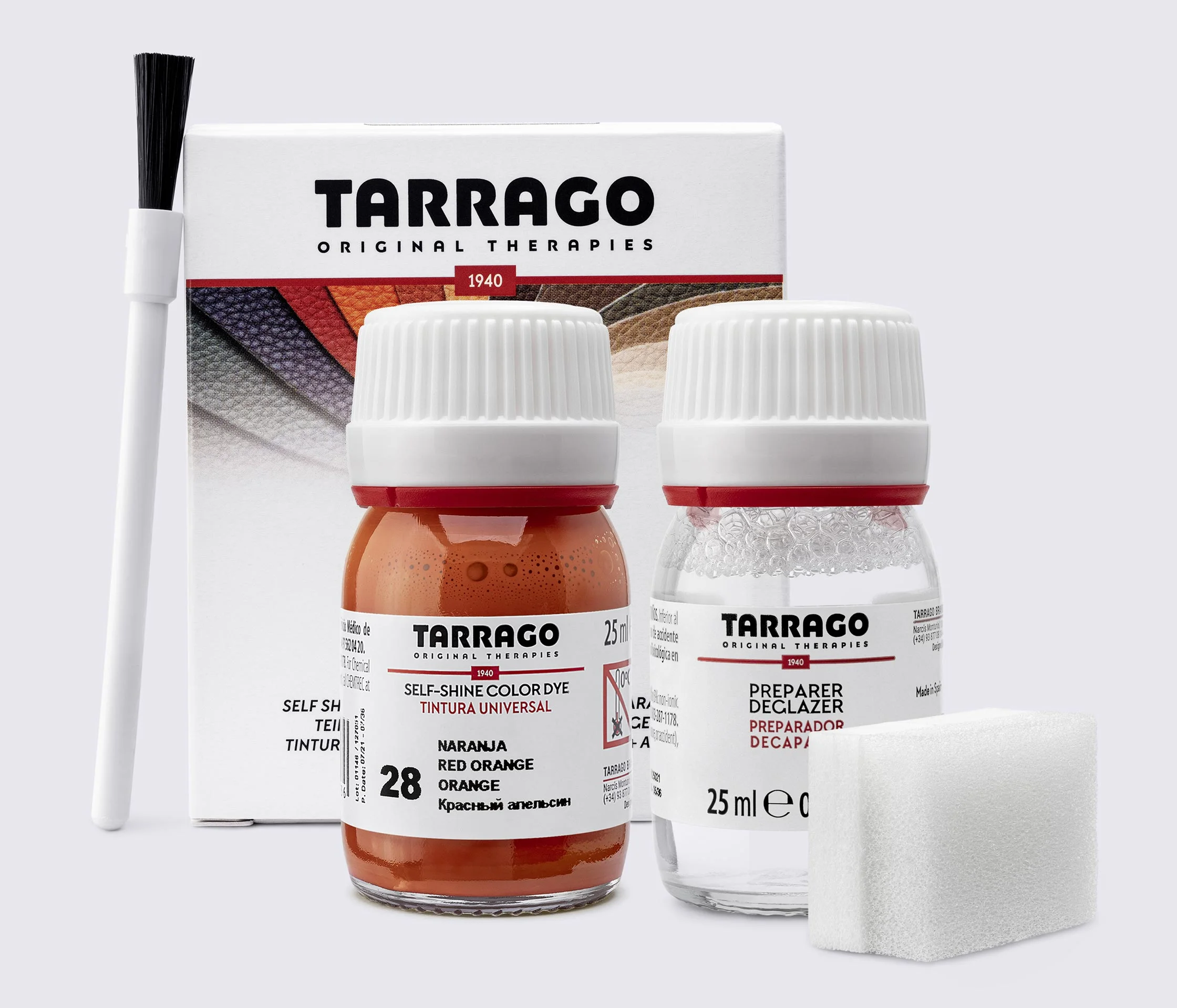 Фарба для гладкої шкіри та текстилю + очищувач Tarrago Color Dye, 2*25 мл, TDC05