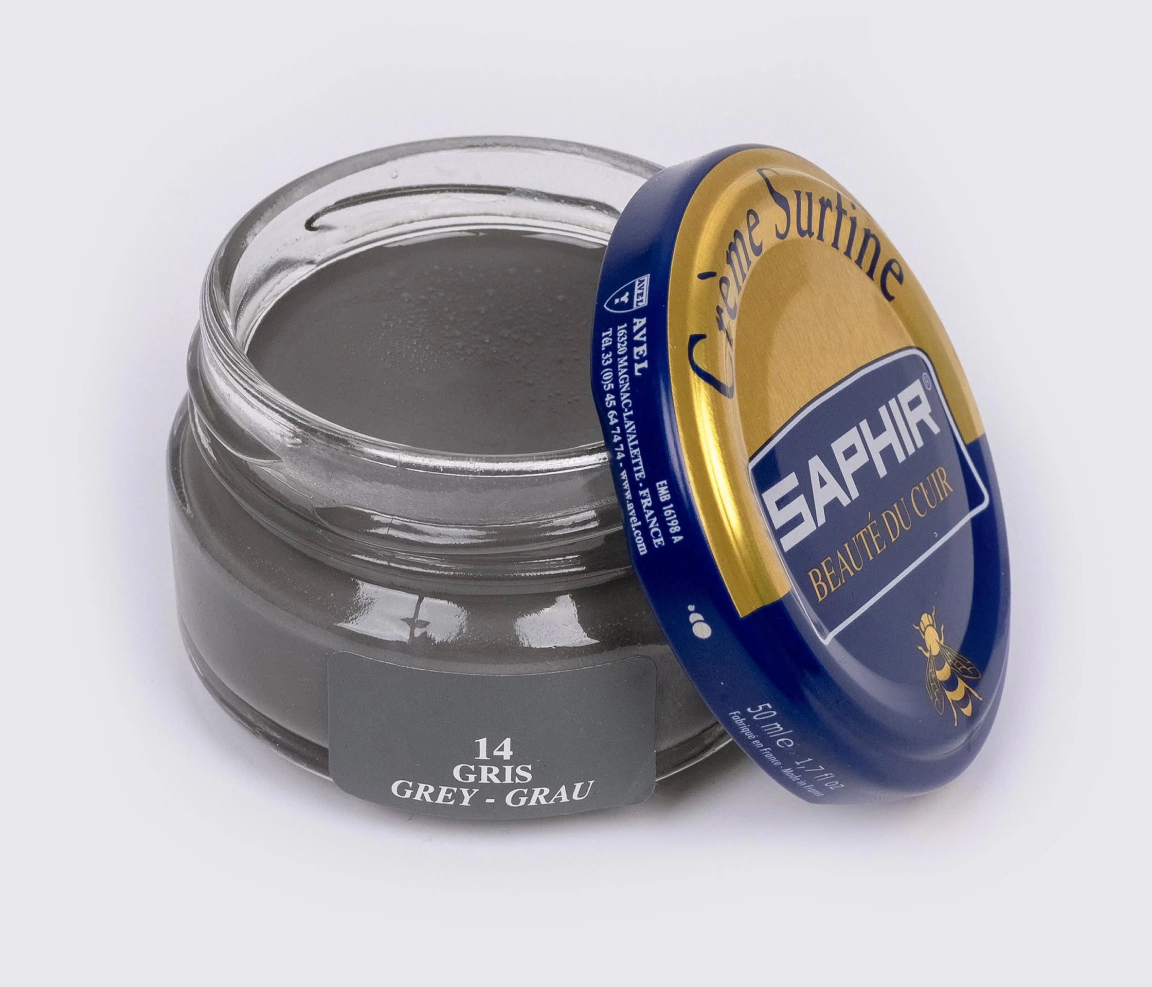 Крем для обуви Saphir Creme Surfine цв. серый 14 (0032) (6415