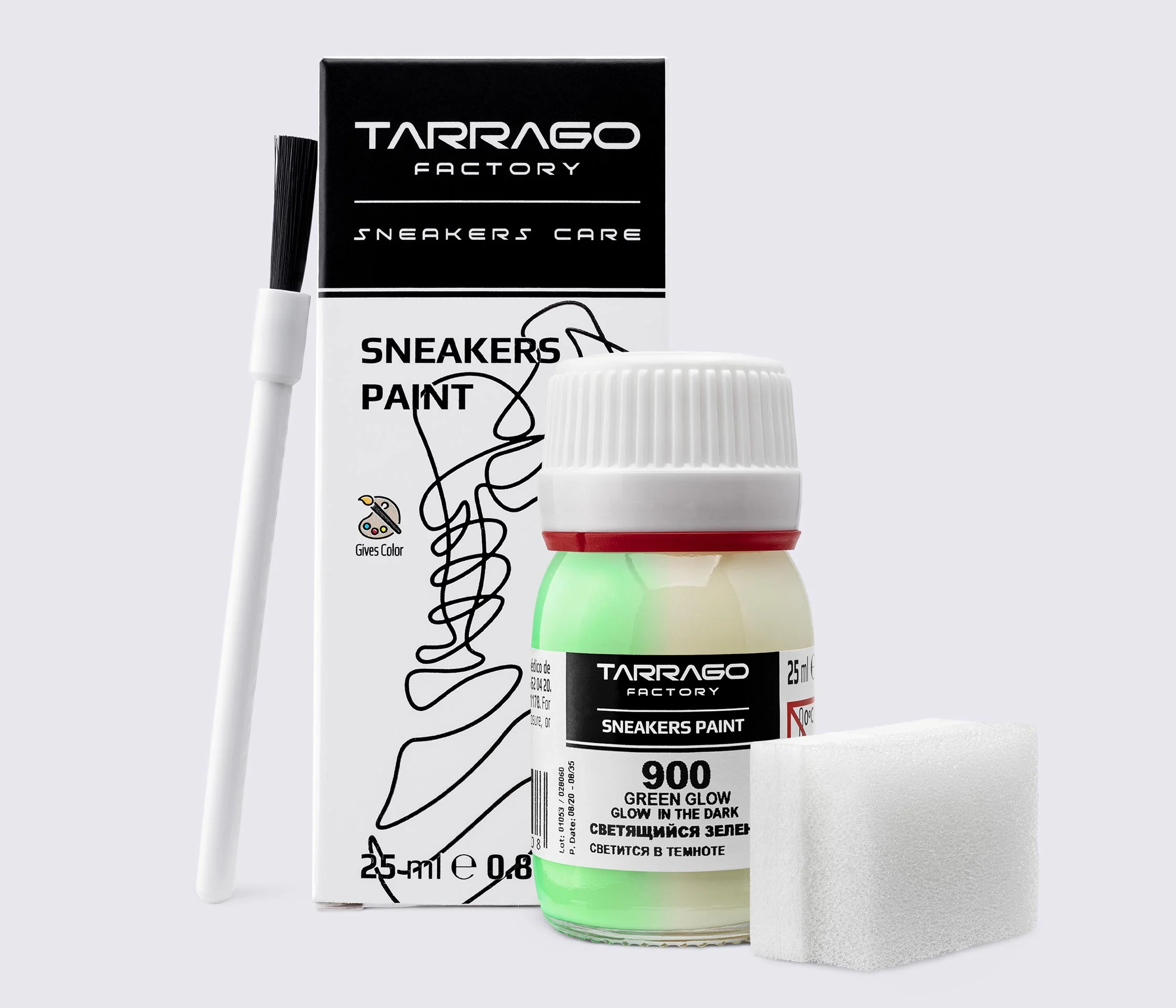 Фарба-фініш (світиться) для кросівок Tarrago Sneakers Paint Glow in Dark, 25 мл TNC10(900)