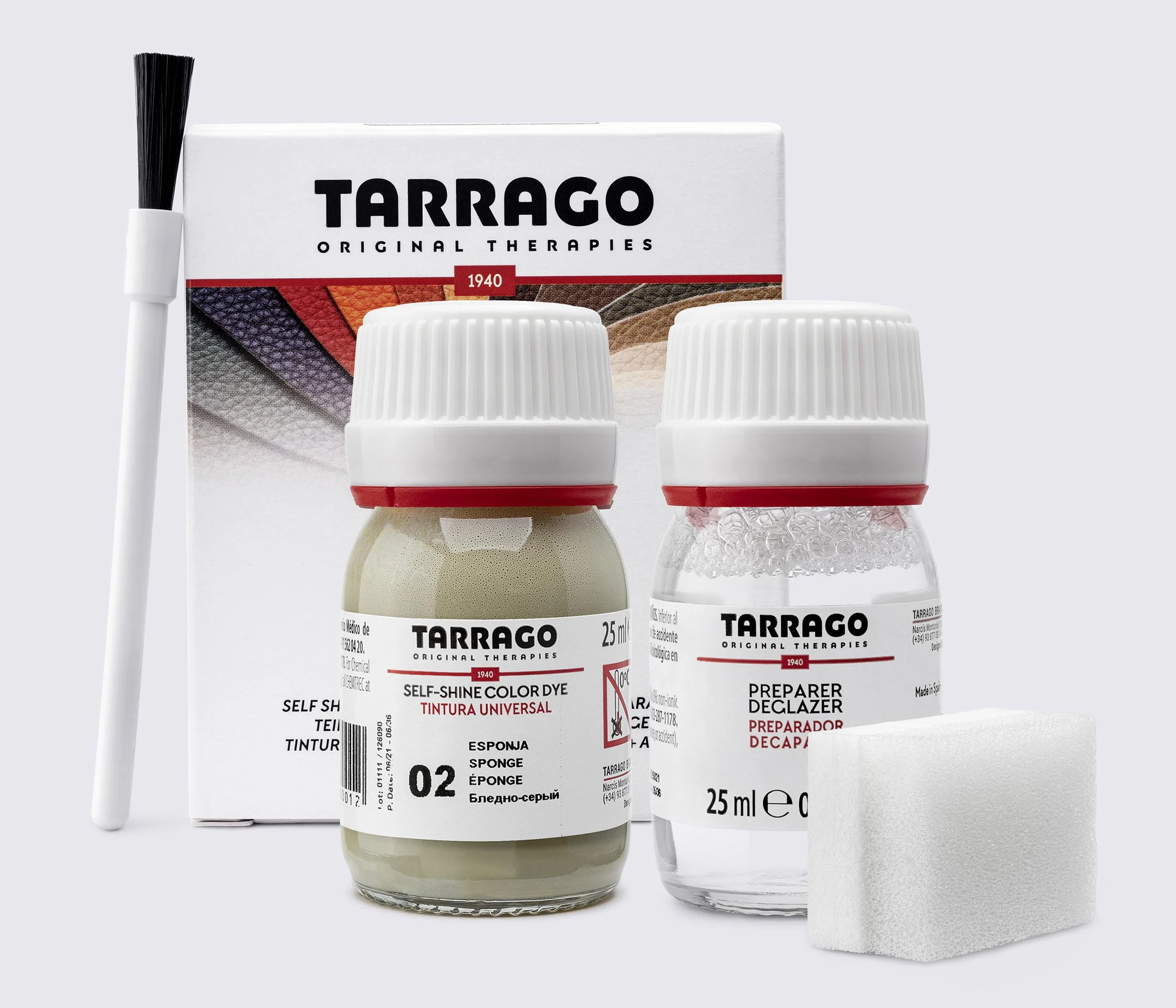 Фарба для гладкої шкіри та текстилю + очищувач Tarrago Color Dye, 2*25 мл, TDC05