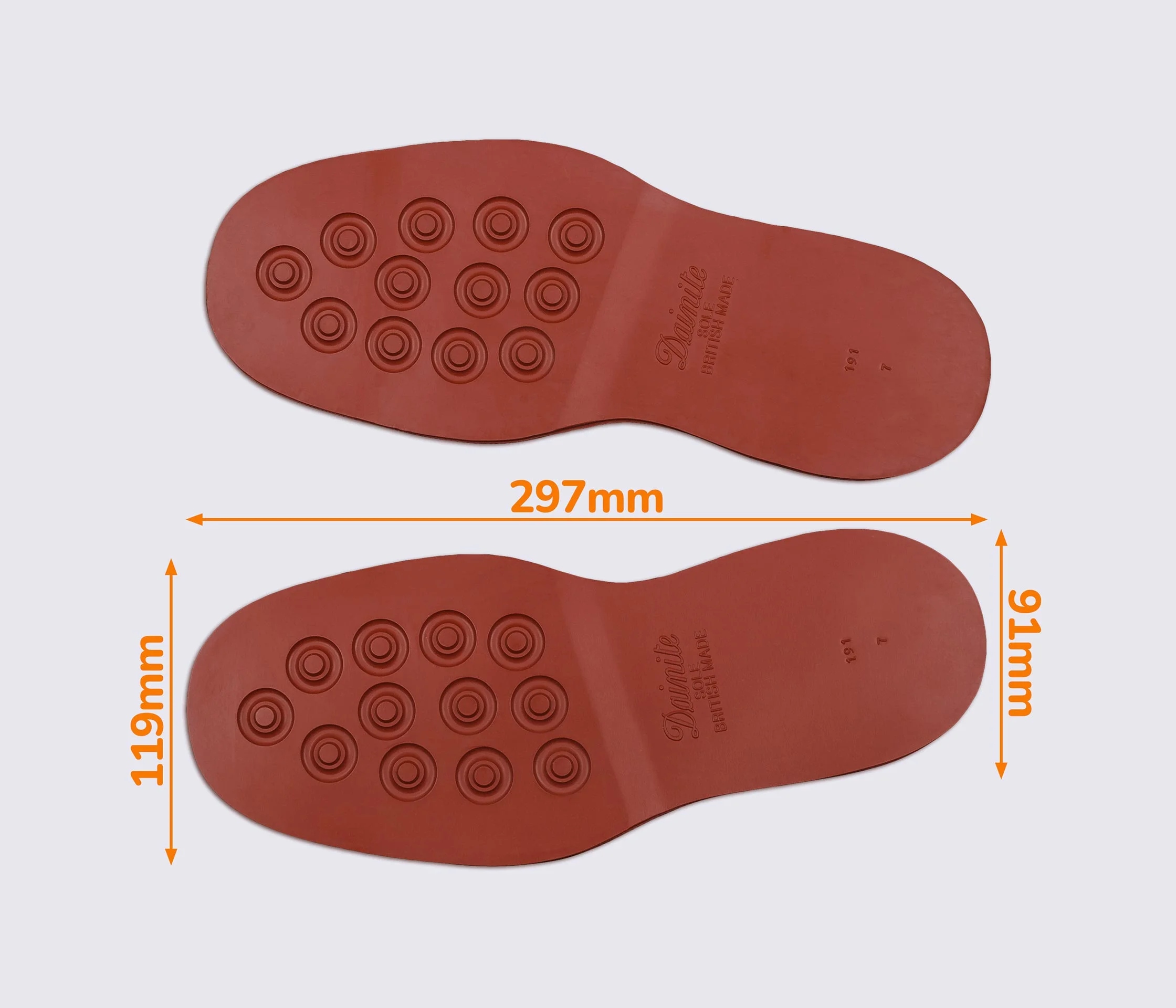 Подошва DAINITE Studded, р. 7 (297 мм), цв. рыжий