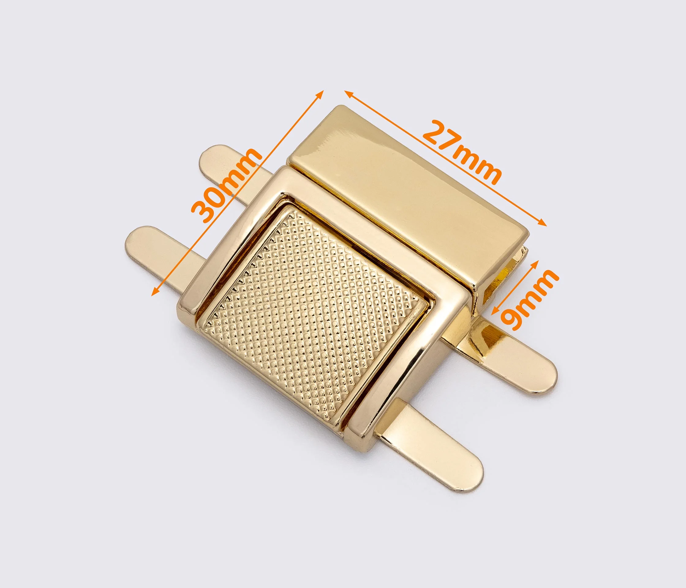 Замок для сумки 27*30мм 65-128