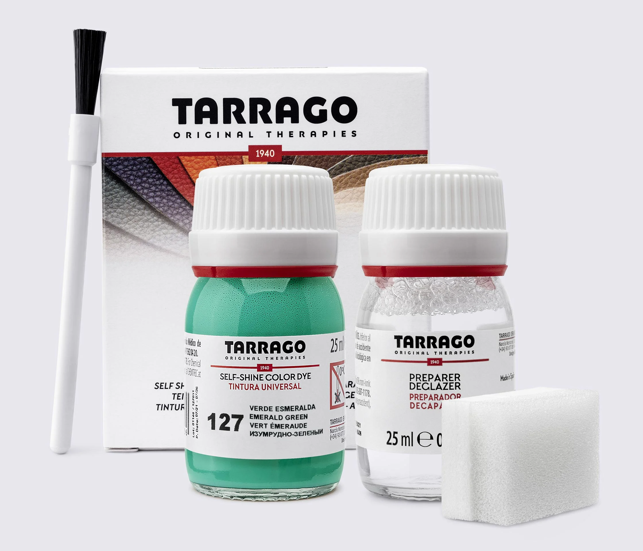 Фарба для гладкої шкіри та текстилю + очищувач Tarrago Color Dye, 2*25 мл, TDC05