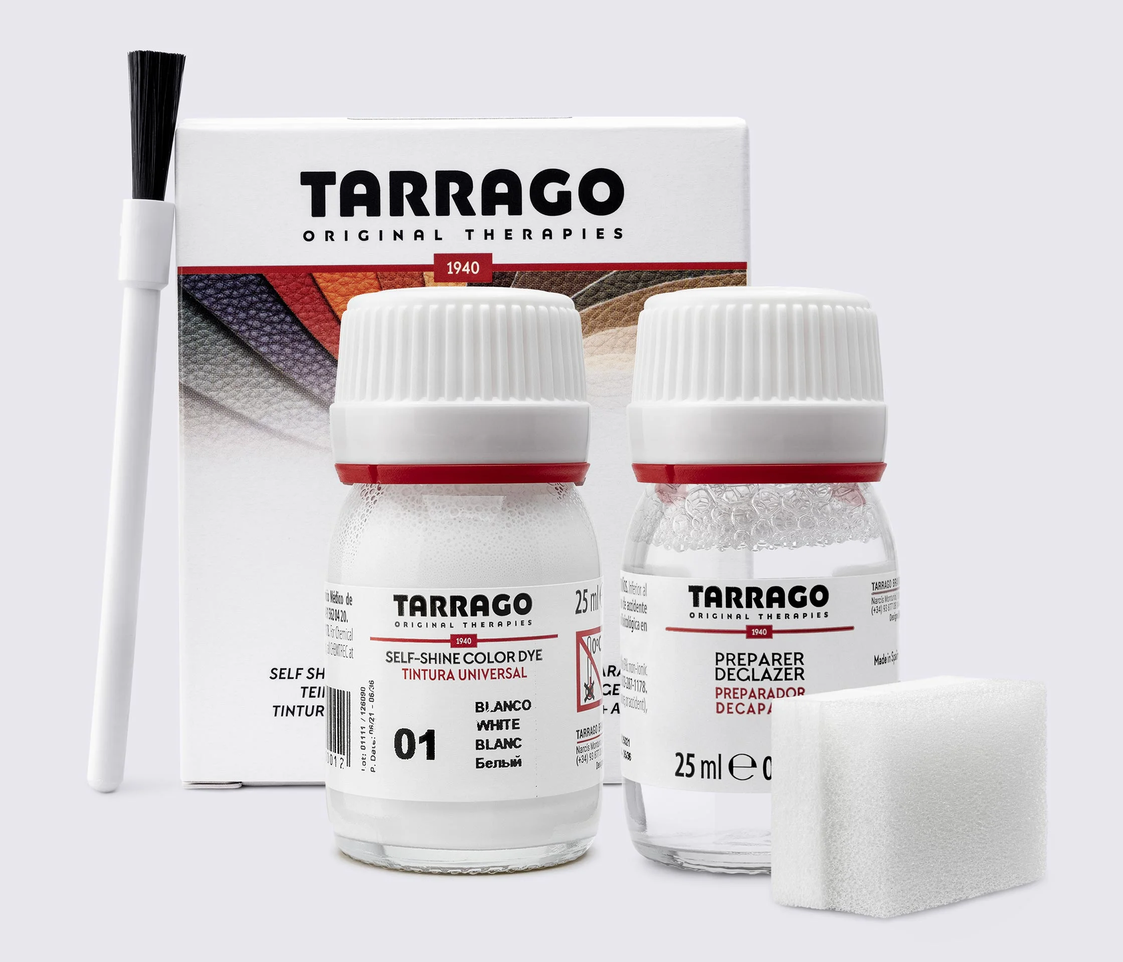 Фарба для гладкої шкіри та текстилю + очищувач Tarrago Color Dye, 2*25 мл, TDC05
