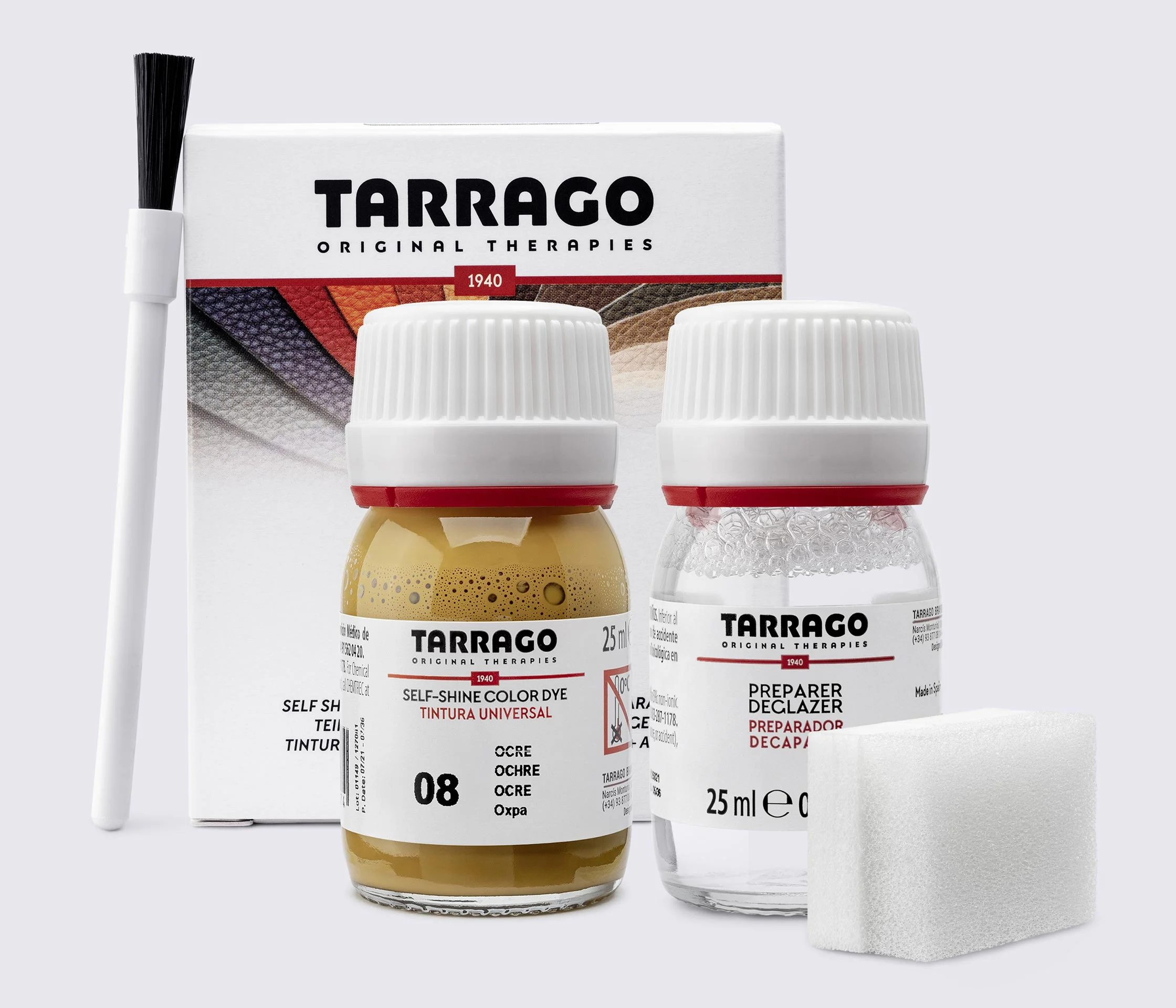 Фарба для гладкої шкіри та текстилю + очищувач Tarrago Color Dye, 2*25 мл, TDC05