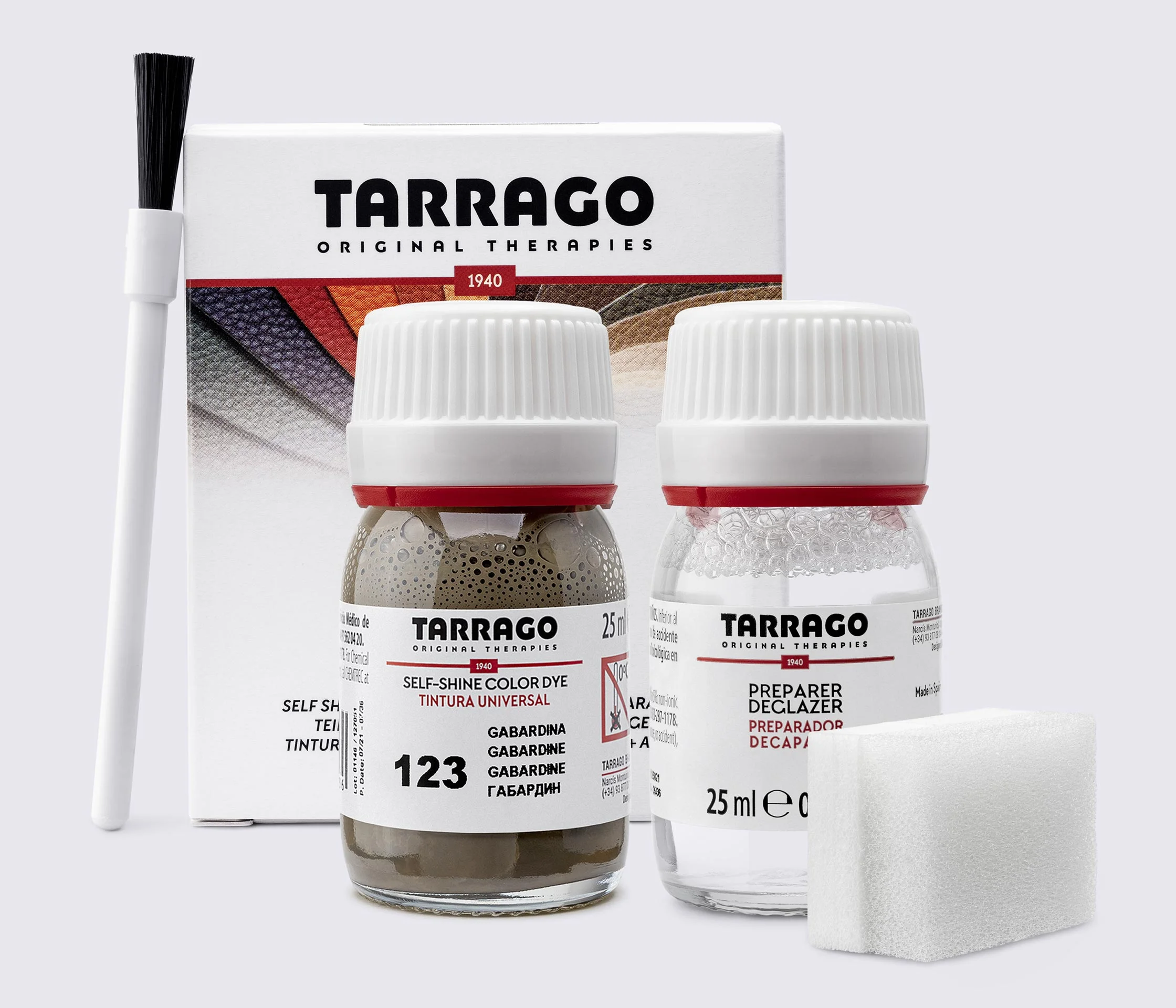 Фарба для гладкої шкіри та текстилю + очищувач Tarrago Color Dye, 2*25 мл, TDC05