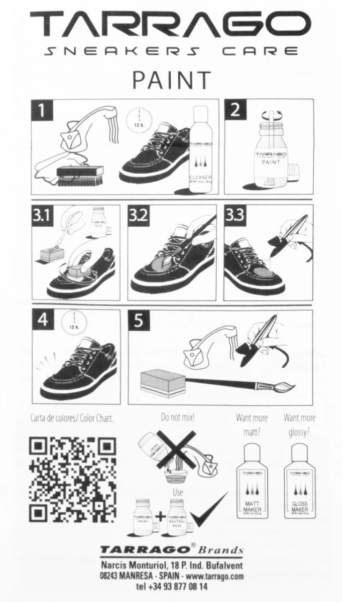 Фарба для кросівок Tarrago Sneakers Paint, 25 мл TNC04