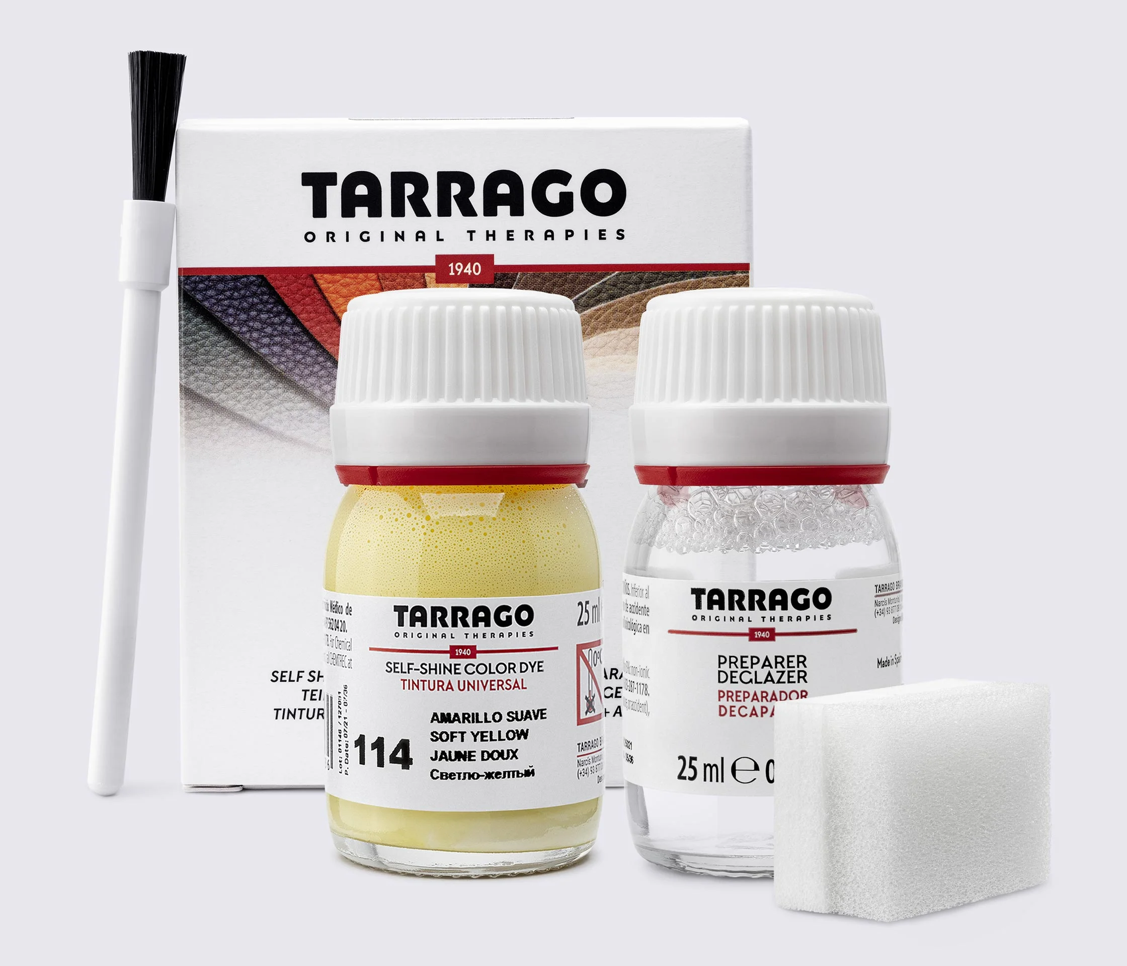 Фарба для гладкої шкіри та текстилю + очищувач Tarrago Color Dye, 2*25 мл, TDC05