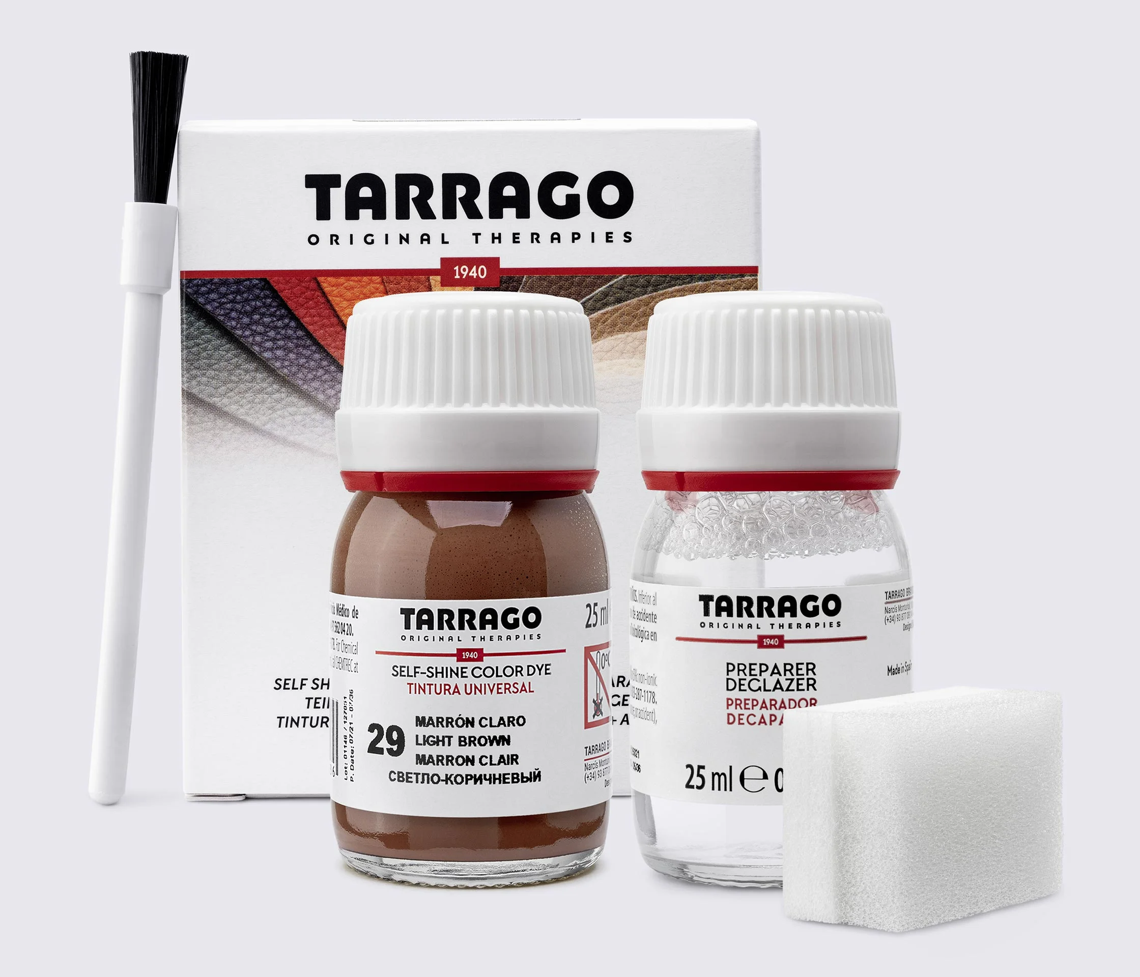 Фарба для гладкої шкіри та текстилю + очищувач Tarrago Color Dye, 2*25 мл, TDC05
