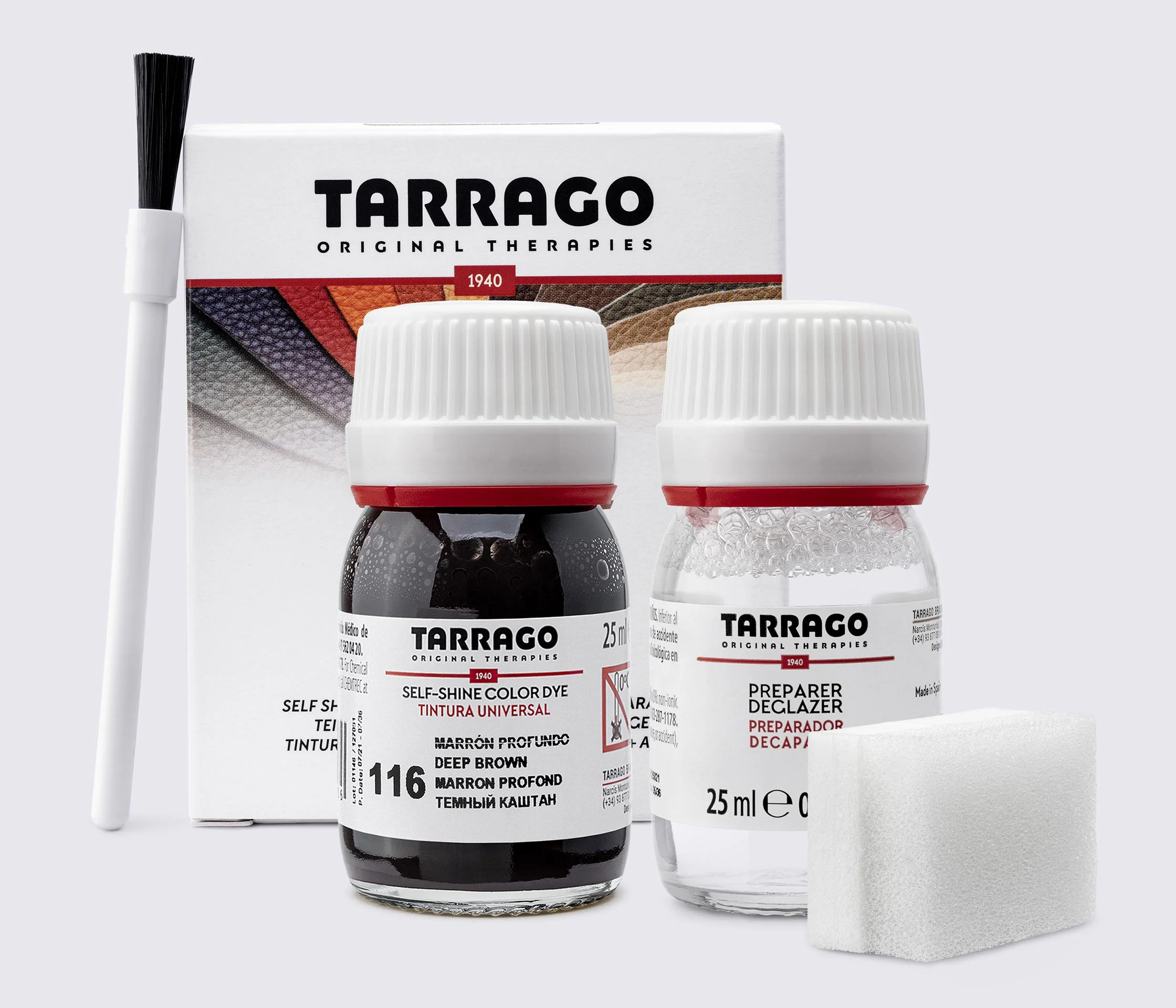 Фарба для гладкої шкіри та текстилю + очищувач Tarrago Color Dye, 2*25 мл, TDC05