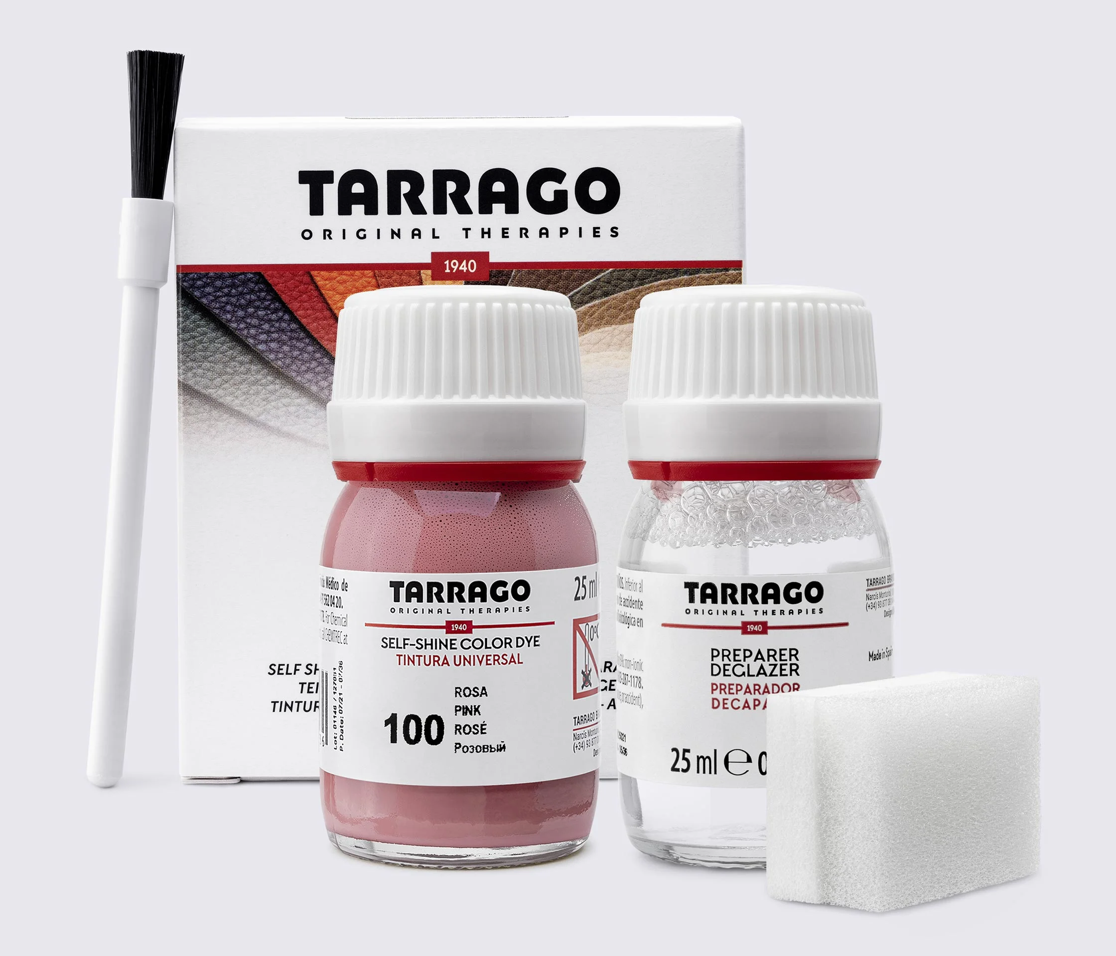 Фарба для гладкої шкіри та текстилю + очищувач Tarrago Color Dye, 2*25 мл, TDC05
