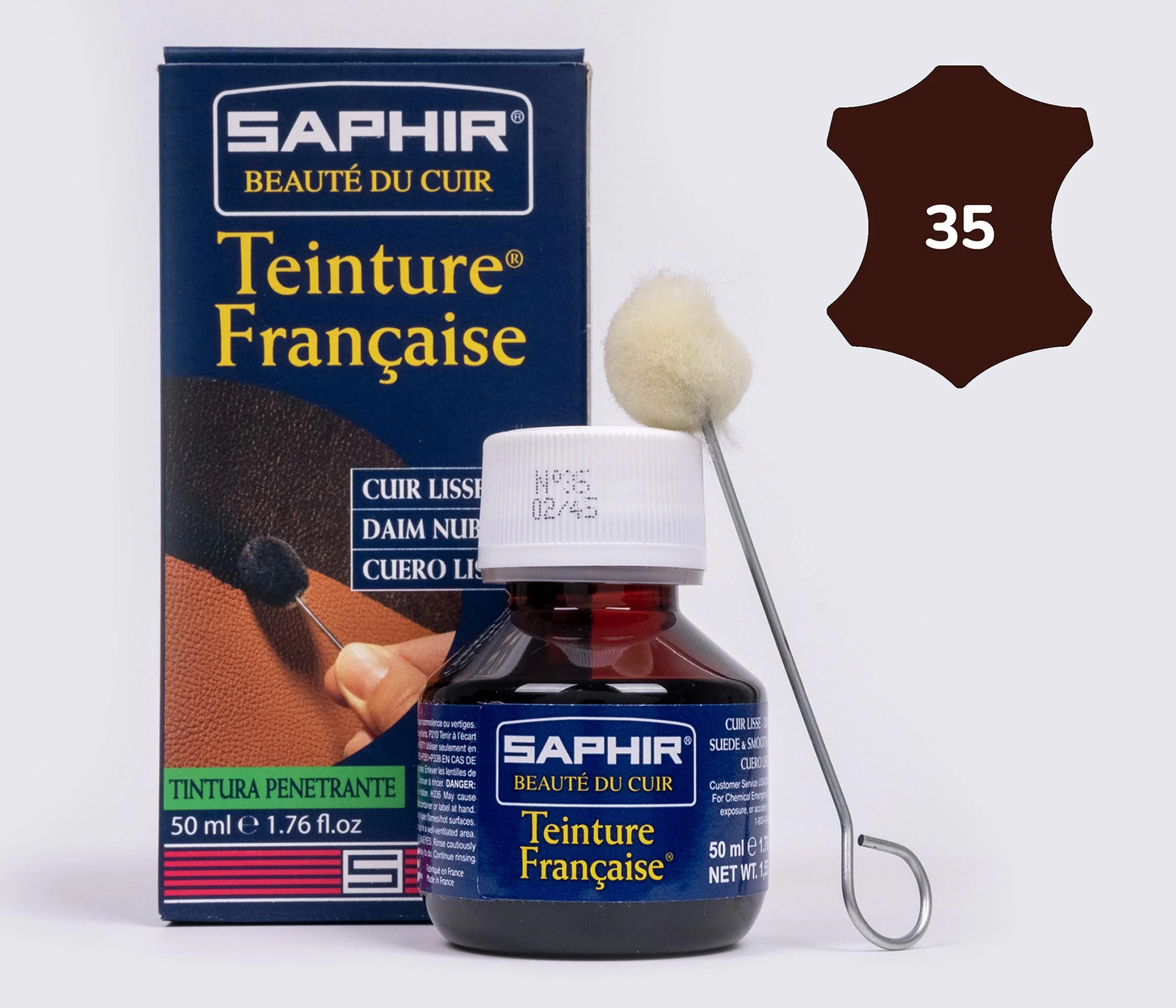 Краска  для открытых типов кож Saphir Teinture Francaise, 50 мл,(0812)