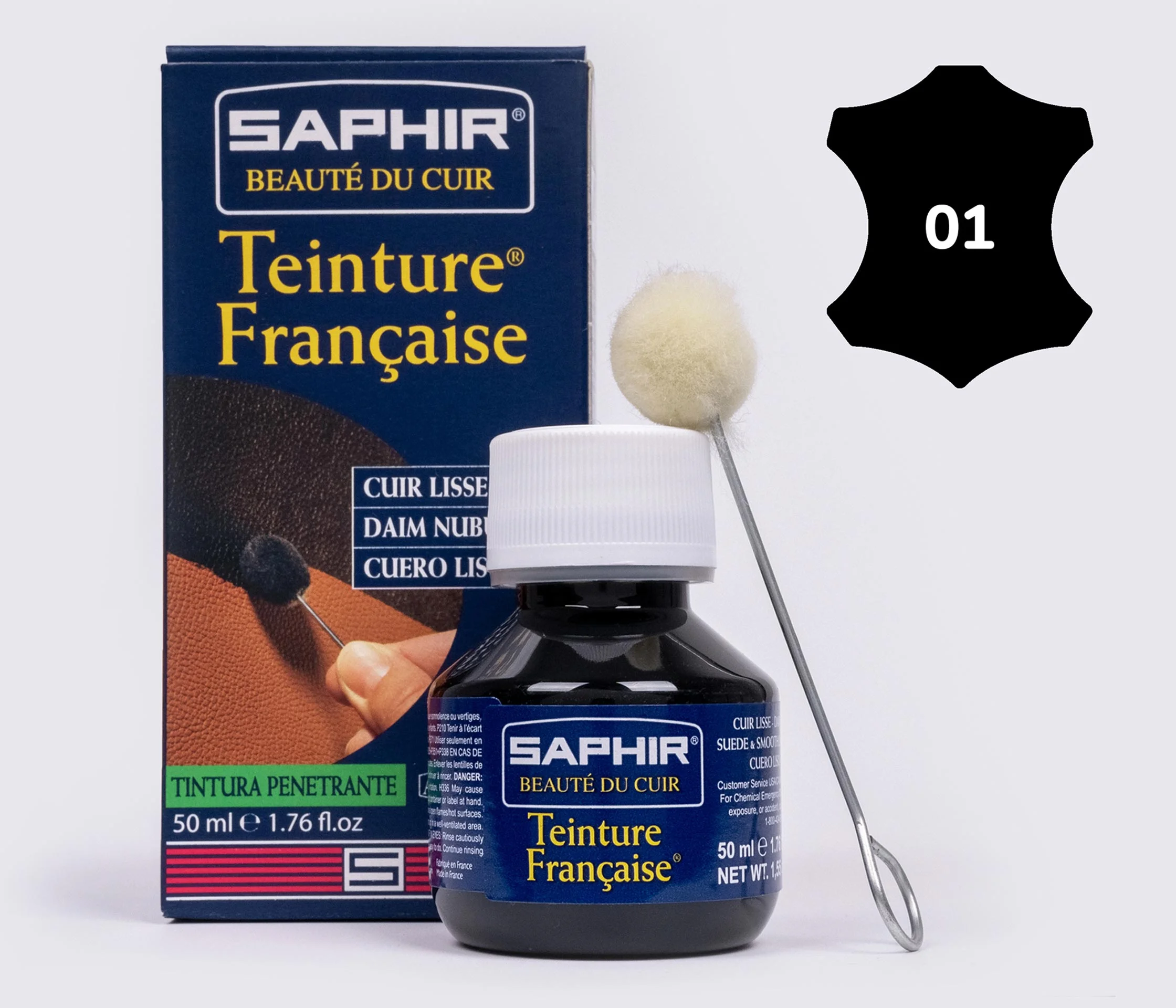 Краска  для открытых типов кож Saphir Teinture Francaise, 50 мл,(0812)