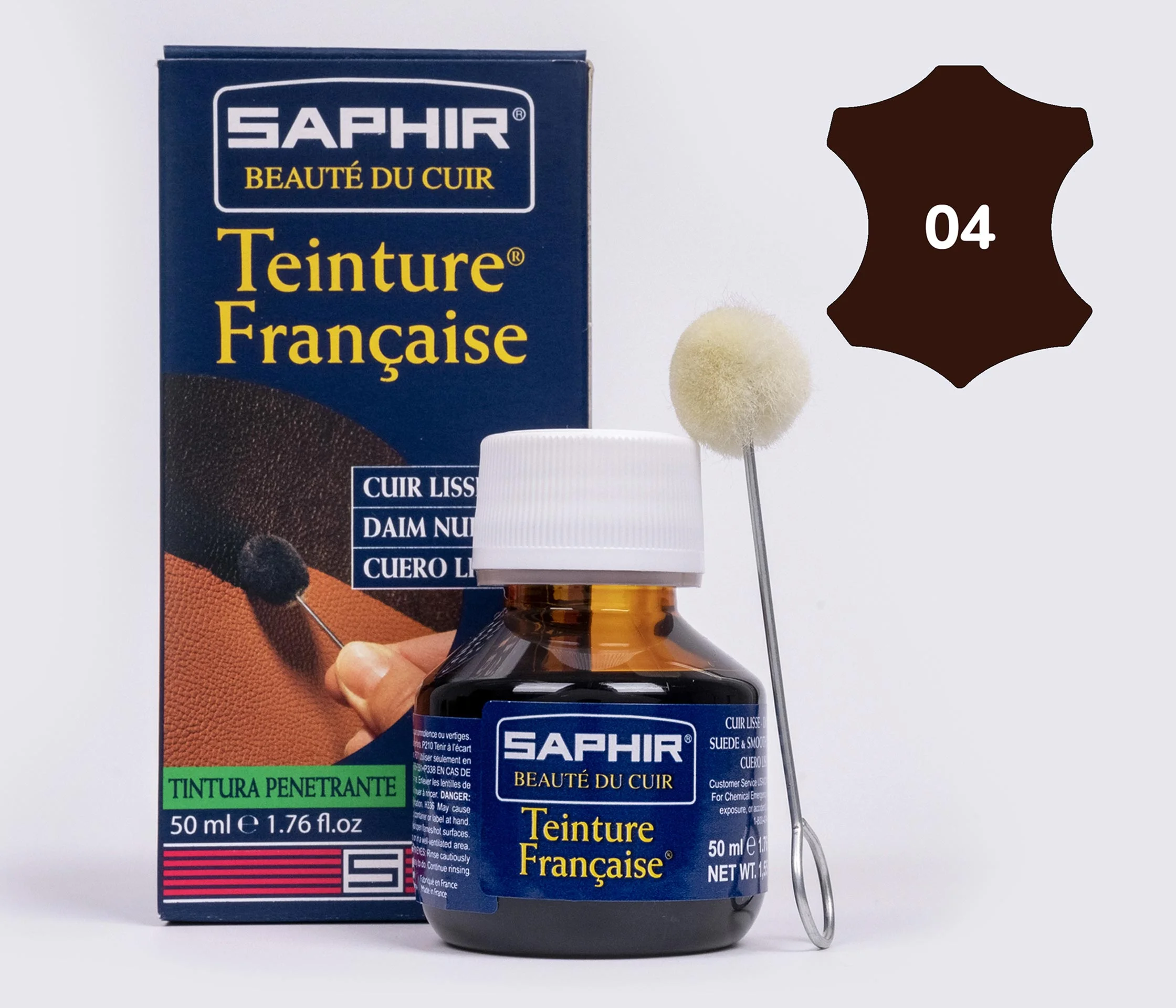 Краска  для открытых типов кож Saphir Teinture Francaise, 50 мл,(0812)