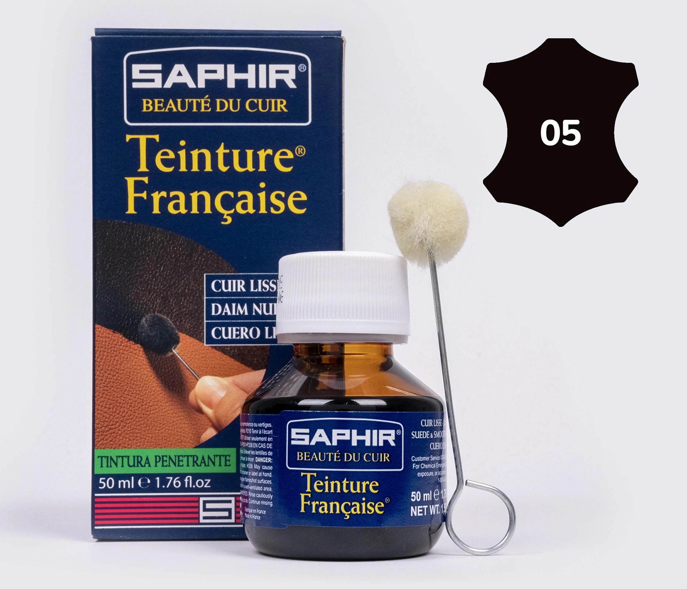 Краска  для открытых типов кож Saphir Teinture Francaise, 50 мл,(0812)