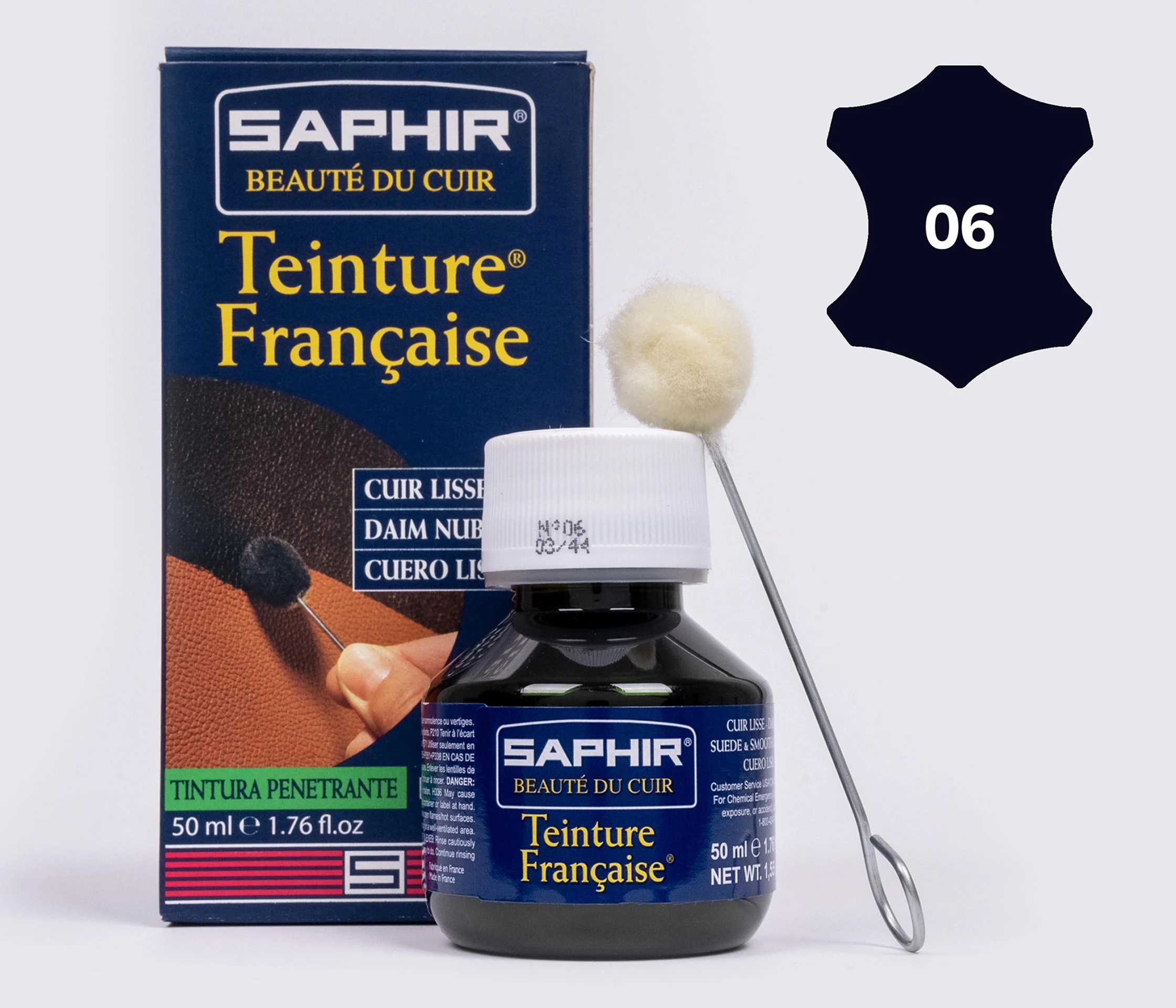 Краска  для открытых типов кож Saphir Teinture Francaise, 50 мл,(0812)