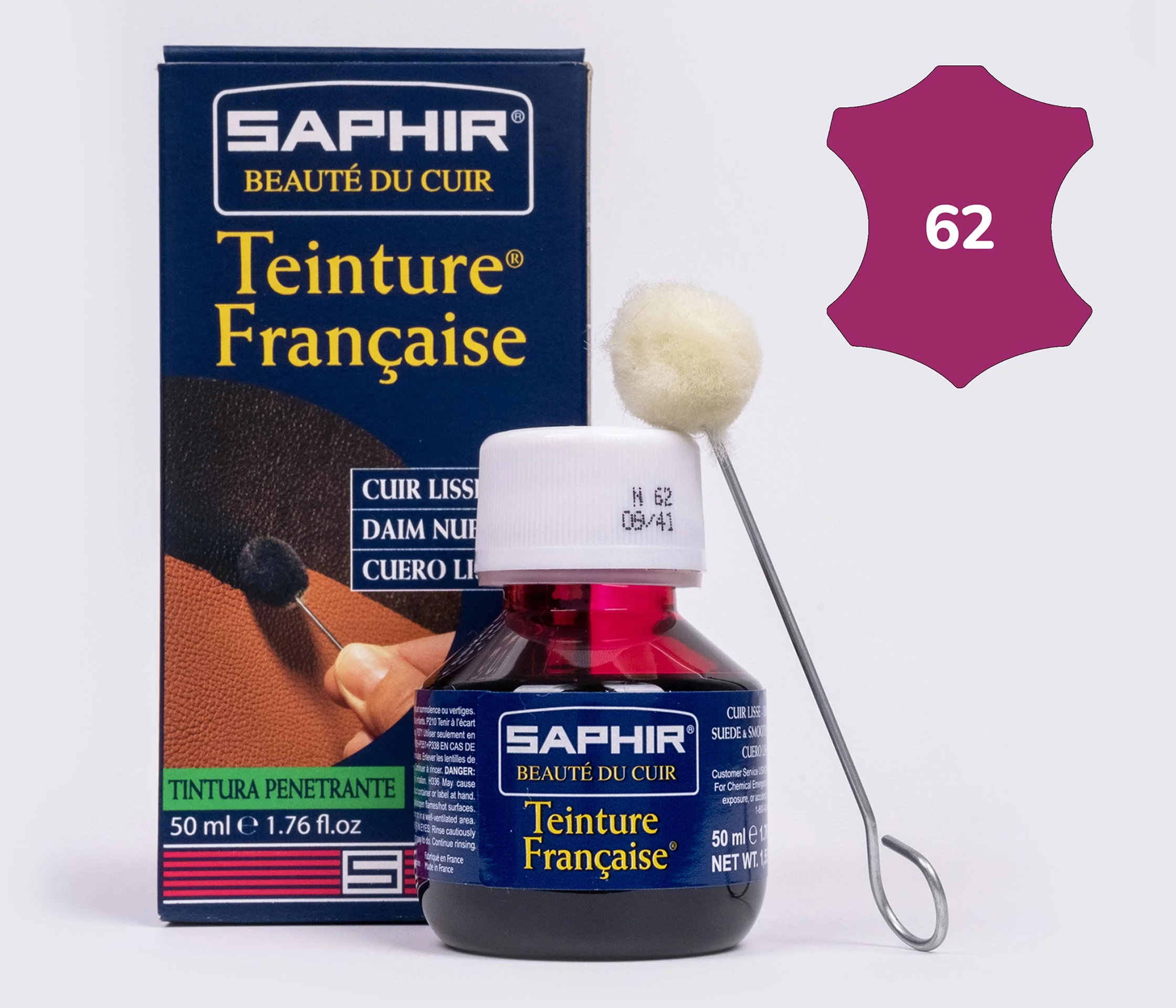 Краска  для открытых типов кож Saphir Teinture Francaise, 50 мл,(0812)