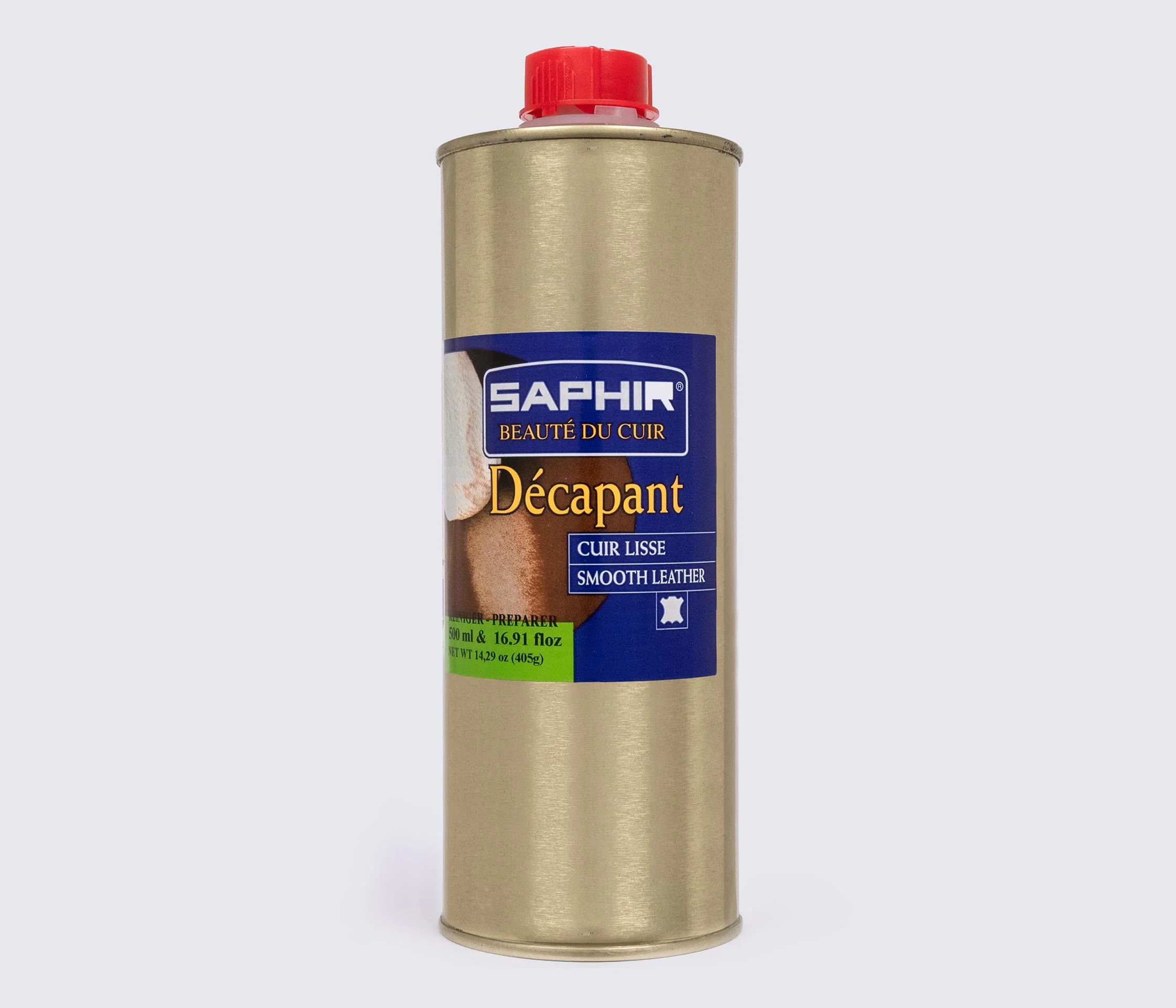 Рідина для зняття фарби Saphir Decapant, флакон жестяной, 500 мл (0848)